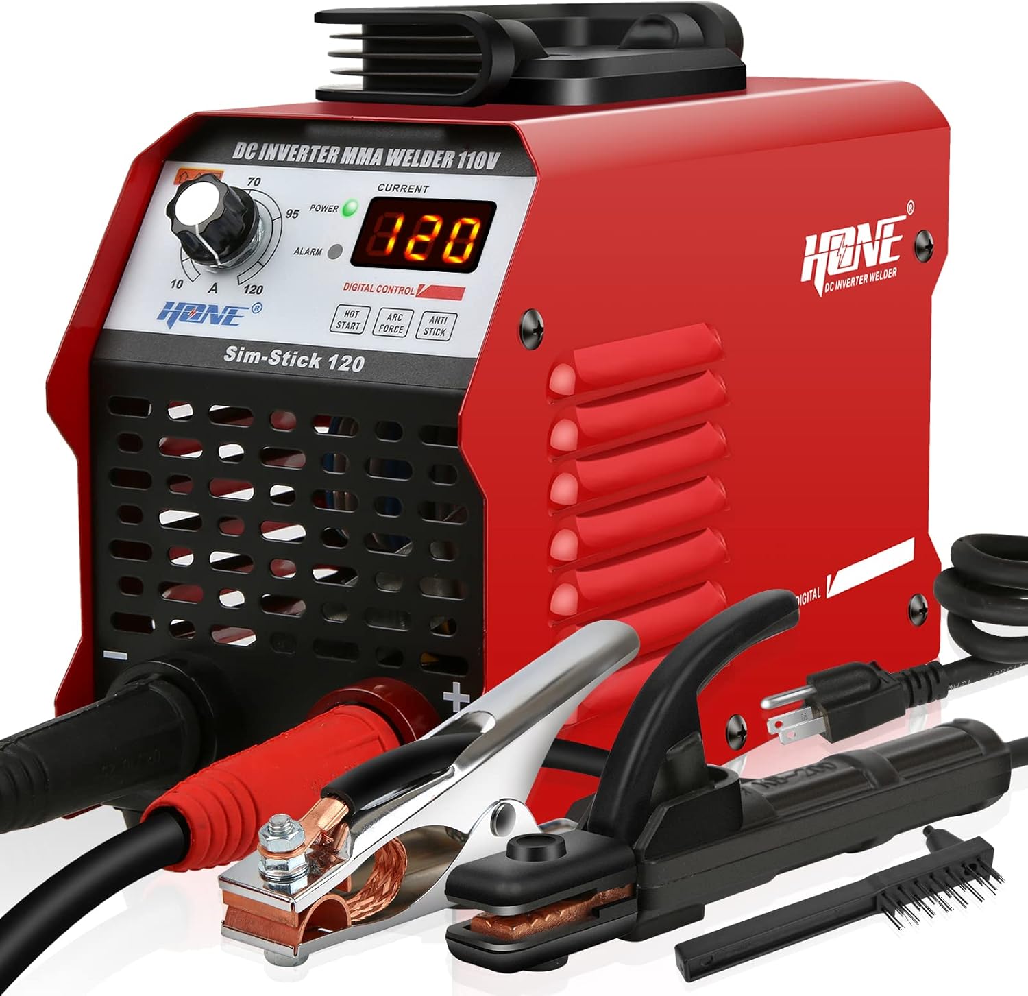 HONE 205A Mini Stick Welder w/ Lift TIG, 110V (25 Rods Included)